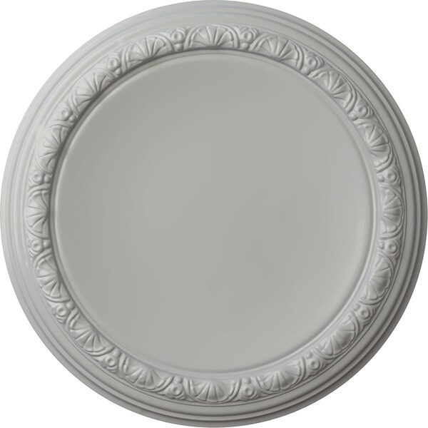 Ekena Millwork Carlsbad Ceiling Medallion (Fits Canopies up to 14 1/4"), Hand-Painted Frost, 19 1/2"OD x 1 3/4"P CM19CAFRF - main